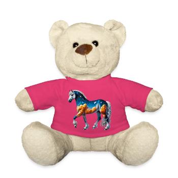 Cheval - Nounours - rose - Devant