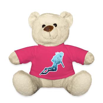 Illustration de paysage de rêve sous-marin - Nounours - rose - Devant
