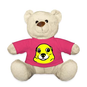 Anxious Dog in Pop Art Style - Teddy Bear - pink - Front