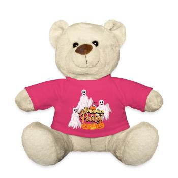 Fête d’Halloween - Fantômes et citrouilles - Nounours - rose - Devant