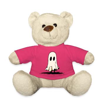 Fantômes ludiques pour Halloween - Nounours - rose - Devant
