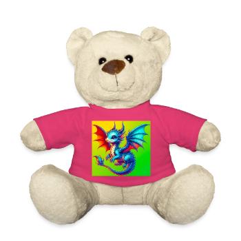 dragon - Teddy Bear - pink - Front