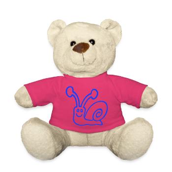 coquille d’escargot mignon mignon heureux cool - Nounours - rose - Devant
