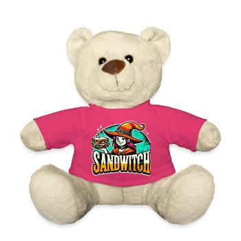 Sandwitch Sorcière Sandwich Drôle Halloween - Nounours - rose - Devant