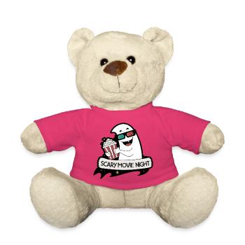 Nacht Horror Popcorn Karikatur - Teddy - Pink - Vorne