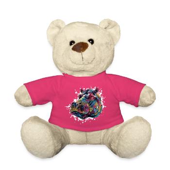 Bunter Hippo Farbspritzer - Teddy - Pink - Vorne