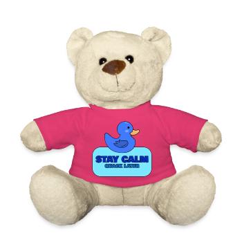 Restez calme, cancanez plus tard – Blue Duck Design - Nounours - rose - Devant