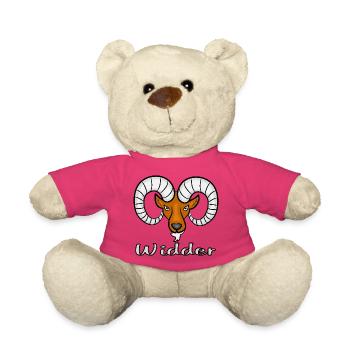 Signe du zodiaque Bélier - Nounours - rose - Devant