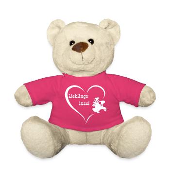 Liebingsinsel Rügen Herz-Design - Teddy - Pink - Vorne