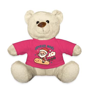 Santa Surf Pain de Noël - Nounours - rose - Devant