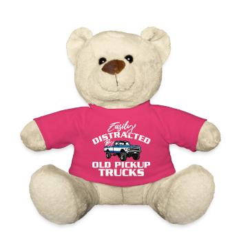 Leicht abgelenkt von alten Pickup-Trucks, Auto-Humor - Teddy - Pink - Vorne