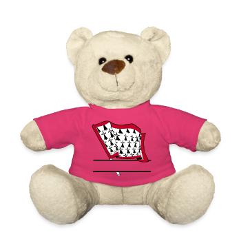 Espace textuel du drapeau Limousin - Nounours - rose - Devant