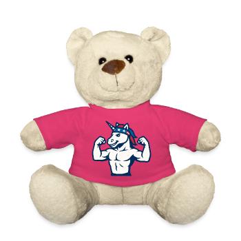 Mascotte de la Salle de Monochrome Patriotique Power Flex - Nounours - rose - Devant
