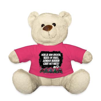 Boerenprotest_tshirt_NL - Nounours - rose - Devant