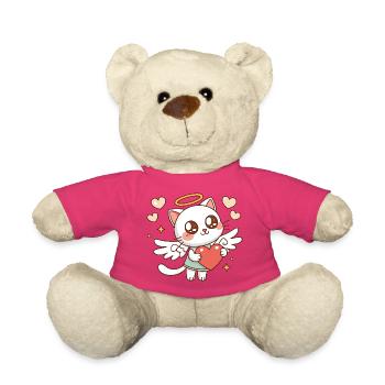 Chat Angélique Ailé et Cœur - Nounours - rose - Devant