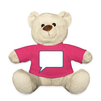 Personnalisez votre propre bande dessinée en bulles de dialogue - Nounours - rose - Devant