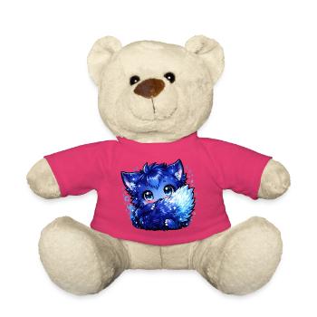 Blauer Eisfuchs Chibi-Design - Teddy - Pink - Vorne