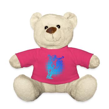 Lustiges Handball Motiv fuer Frauen - Teddy - Pink - Vorne