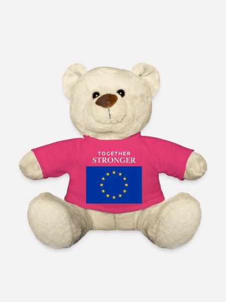 Zusammen stärker EU Flagge - Nallebjörn - rosa