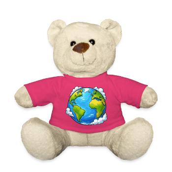 Erde Welt Planet - Teddy - Pink - Vorne