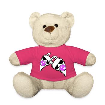 2 Lamas Bubbles Side Team Friends Crew - Nounours - rose - Devant