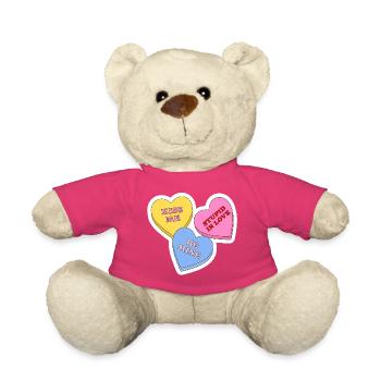 Pastellherzen Liebesbotschaften - Teddy - Pink - Vorne