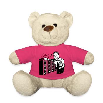 Rétro IT Admin Smiling – Support technique vintage - Nounours - rose - Devant