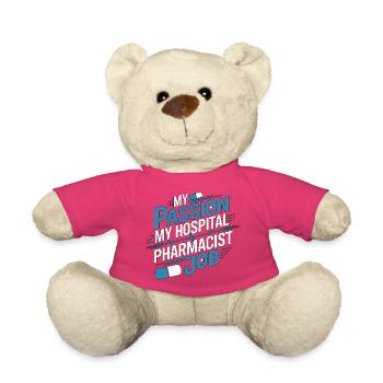 Pharmacien hospitalier Ma passion Ma pharmacie - Nounours - rose - Devant