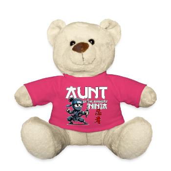 Tante des Geburtstags Ninja Geburtstag Lustig - Teddy - Pink - Vorne