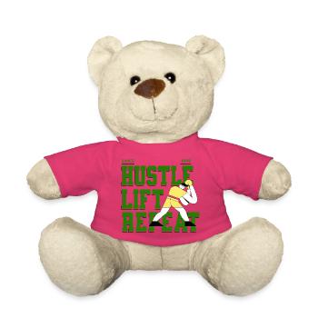 Hustle Lift Repeat – Gym Lifestyle - Teddy - Pink - Vorne