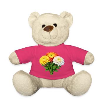 Bouquet du Trio Chrysanthème - Nounours - rose - Devant