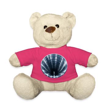 Tunnel en acier avec guerrier - Nounours - rose - Devant