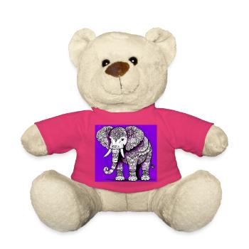 Elefant - Teddy - Pink - Vorne