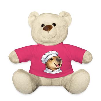 Süßes Capybara Koch Cartoon - Teddy - Pink - Vorne