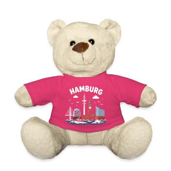 Hamburg Skyline Küstenzauber - Teddy - Pink - Vorne