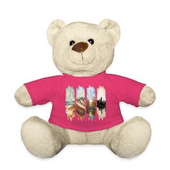 Michigan Urlaub Travel – Great Lakes & Natur Motiv - Teddy - Pink - Vorne