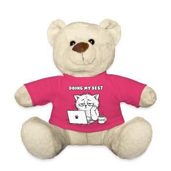 Motivation dans le bureau félin - Nounours - rose - Devant