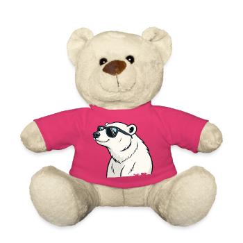 Cooler Eisbär mit Brille - Teddy - Pink - Vorne