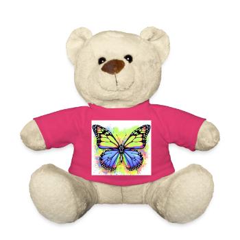 papillon - Nounours - rose - Devant