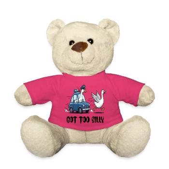 Got Too Silly Goose Police Duck Car Tee Funny - Nounours - rose - Devant