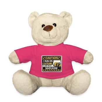 Sarcasme de chariot élévateur alimenté par la caféine - Nounours - rose - Devant