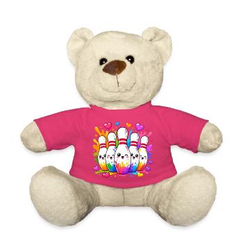 Bunte Bowlingfreude Pinwunder - Teddy - Pink - Vorne