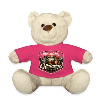 Gärtnern-Statement Badge - Teddy - Pink - Vorne