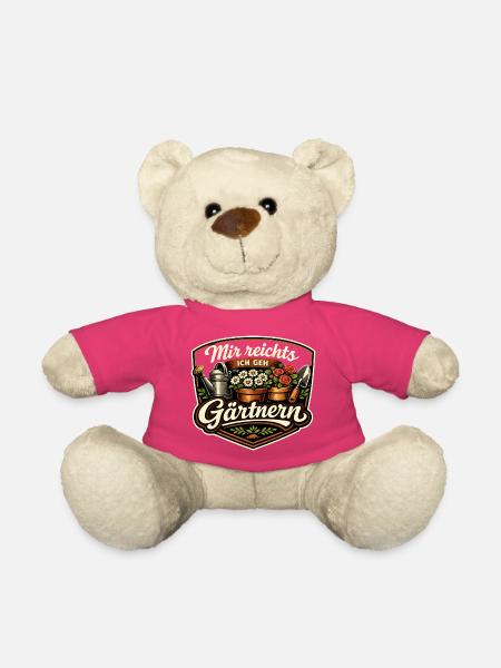 Gärtnern-Statement Badge - Teddy - Pink