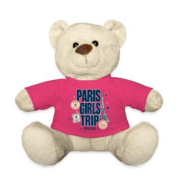 Funny Girls Trip Gifts Paris Girls Trip 2026 Women - Teddy Bear - pink - Front