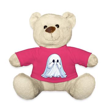 Kuschelgeist mit Blauem Schimmer - Teddy - Pink - Vorne
