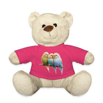 Perruches ondulées - Nounours - rose - Devant
