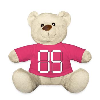 NUMÉRO 05 Cadeau d’anniversaire numérique de Zéro Cinq - Nounours - rose - Devant