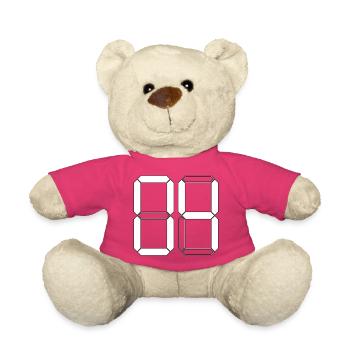 NUMMER 04 Null Vier Geburtstag Geschenk Digital - Teddy - Pink - Vorne