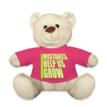 Mistakes Help Us Grow Lustig Motivational Wachstum - Teddy - Pink - Vorne